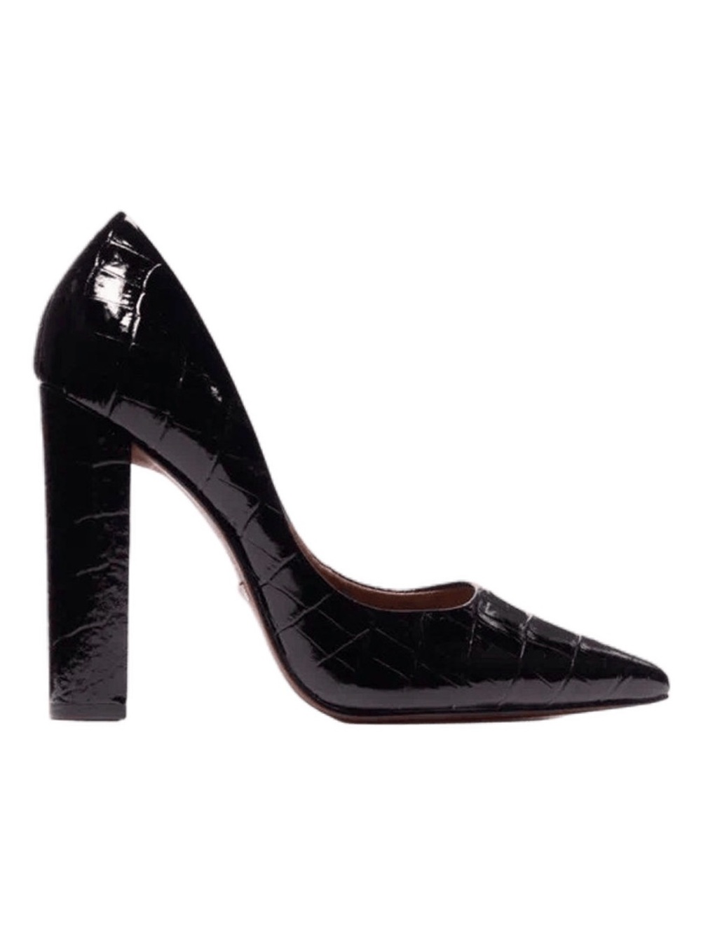 L’INTERVALLE patent leather croco block heels